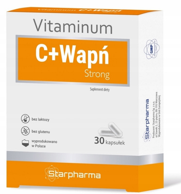 Starpharma Vitaminum C + wapń strong bez laktozy bez glutenu 30 kapsułek