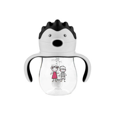 Akuku bidon ze słomką z odważnikiem szary