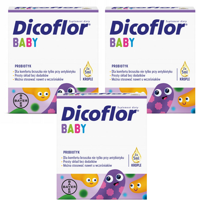 Dicoflor Baby probiotyk krople zestaw 6 x 5 ml