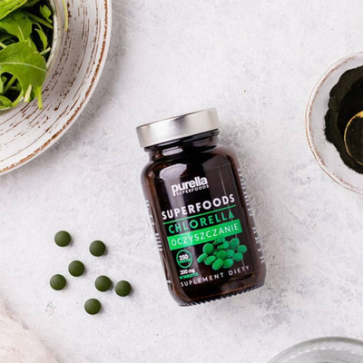 Purella Superfoods chlorella oczyszczanie 200 mg 250 tabletek