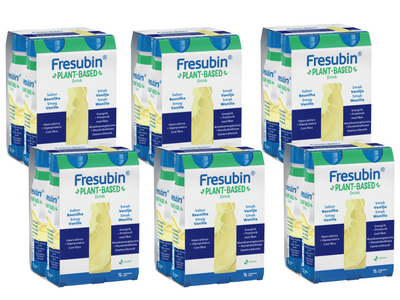 Fresubin® Plant Based, smak waniliowy, ZESTAW 24 x 200 ml. Żywność specjalnego przeznaczenia medycznego. FORMUŁA WEGAŃSKA bez białka mleka i laktozy, bez glutenu