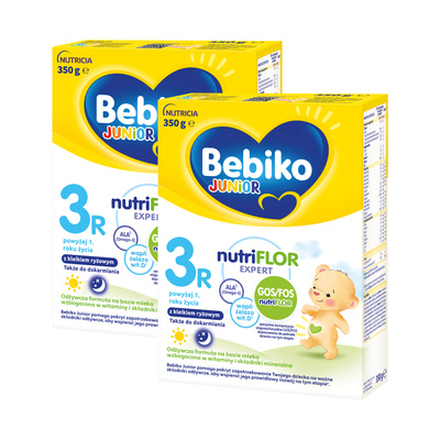 Bebiko Junior 3R Odżywcza formuła na bazie mleka dla dzieci powyżej 1. roku życia ZESTAW 2 x 350 g