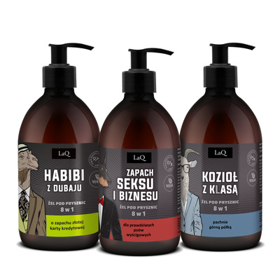 LaQ męski zestaw prezentowy 3 żele pod prysznic 3 x 500 ml