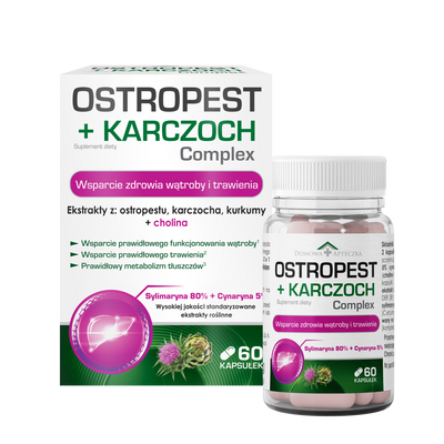 Ostropest + Karczoch Complex TRAWIENIE WĄTROBA 60 kapsułek