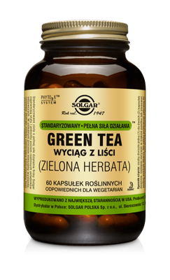 Solgar Green Tea Wyciąg z liści zielonej herbaty 60kap