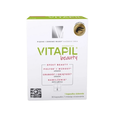 Vitapil Beauty kwas hialuronowy cynk PIĘKNE I LŚNIĄCE WŁOSY 30 kapsułek