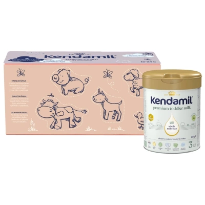 Zestaw Kendamil Premium 3 HMO+ mleko dla juniora po 12 miesiącu 3 x 800 g + GRATIS!