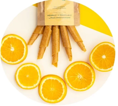 Pomarańczowe rollsy z witaminą C i cynkiem ZESTAW 3 x 50 g