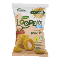 Loopea's chrupki z soczewicy o smaku papryki ZESTAW 5 x 50 g