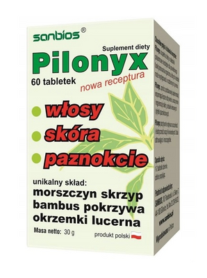 SANBIOS Pilonyx-włosy, skóra, paznokcie 60 tabletek