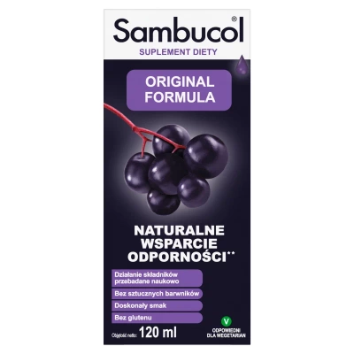 Sambucol Original Formula dla dzieci powyżej 12 roku i dorosłych 120 ml