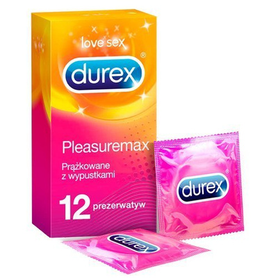 Prezerwatywa Durex PleasureMax nawilżająca 12szt