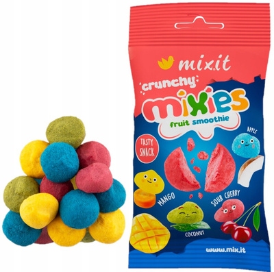 MIXIT Crunchy Mixies Chrupiące Owocowe chrupki liofilizowane 20 g