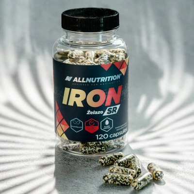 Allnutrition iron sr ŻELAZO witamina C B12 B6 120 kapsułek