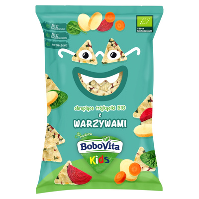 BoboVita Kids Chrupiące trójkąciki bio z warzywami 30 g