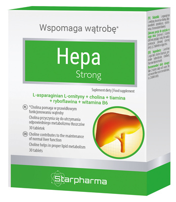 Starpharma Hepa Strong WĄTROBA METABOLIZM 30 tabletek
