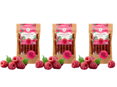 Malinowe rollsy z nasionami chia kwasy omega 3 ZESTAW 3 x 50 g