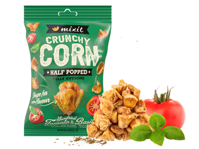 Mixit Crunchy Corn zdrowa przekąska pomidor z bazylią XXL 175 g