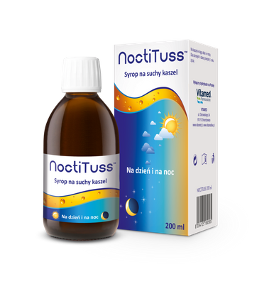 Noctituss Syrop na suchy kaszel na dzień i na noc przeciwzapalny 200 ml