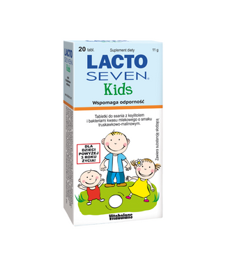LactoSeven Kids PROBIOTYK dla dzieci 20 tabletek do ssania