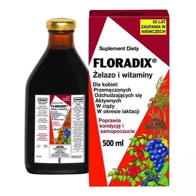 Floradix Żelazo i Witaminy 500ml