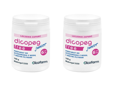 Dicopeg Junior Free proszek na zaparcia od 6 miesiąca ZESTAW 2 x 100 g 