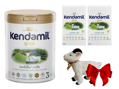 Kendamil Kozie 3 Junior ZESTAW puszka 800 g + 2 uzupełnienia 500 g + MASKOTKA GRATIS!