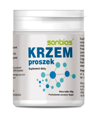 SANBIOS Krzem proszek WŁOSY, SKÓRA I PAZNOKCIE 100 g