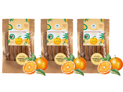 Pomarańczowe rollsy z witaminą C i cynkiem ZESTAW 3 x 50 g