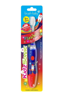 BRUSH-BABY szczoteczka soniczna rakieta 3+ lat 1szt