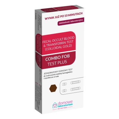 Test Combo Fob Plus do wykrywania hemoglobiny i transferyny w kale 1 sztuka