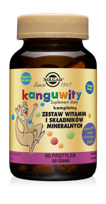 Solgar Kanguwity zestaw witamin i składników mineralnych o smaku jagodowym 60past