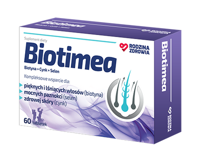 Rodzina Zdrowia Biotimea BIOTYNA CYNK SELEN PIĘKNE WŁOSY ZESTAW 5 x 60 tabletek