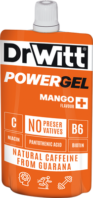 Dr Witt żel energetyczny o smaku mango z dodatkiem ekstraktu guarany i witamin 100 g