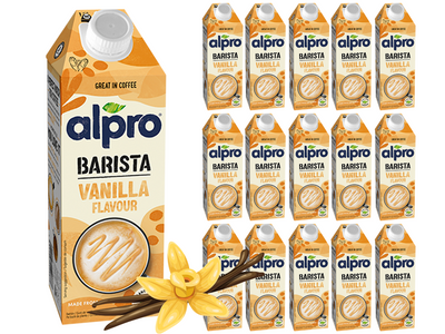 Alpro Barista Napój owsiano-sojowy o smaku waniliowym ZESTAW 16 x 750 ml