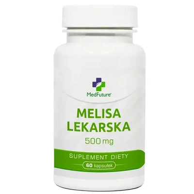 Melisa Lekarska 500 mg DOBRY SEN, USPOKOJENIE 60 kapsułek
