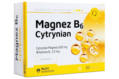 SUPREME Magnez B6 Cytrynian zapobiega skurczom 50 tabletek