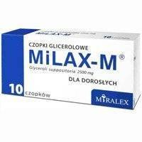 Milax-M Przeczyszczające czopki glicerolowe 2500 mg dla dorosłych 10 sztuk