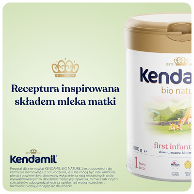 Kendamil Nature 1 HMO+ mleko organiczne bez oleju rybiego ZESTAW 3 x 800 g