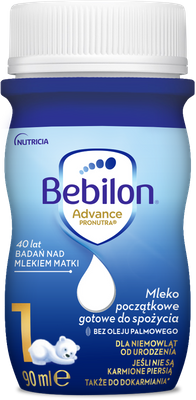 Bebilon 1 Pronutra-Advance Mleko początkowe w płynie od urodzenia RTF ZESTAW MIESIĘCZNY ZAPAS 30 x 90 ml