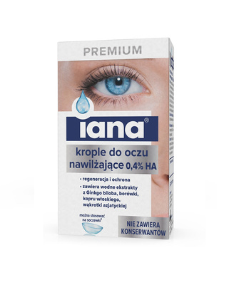 IANA Premium krople do oczu nawilżające 0,4% HA 10 ml