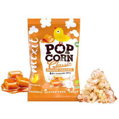 Mixit popcorn owocowy słony karmel zdrowa przekąska 13 g