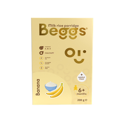 Beggs Mleczna ryżowa kaszka z bananem 200 g