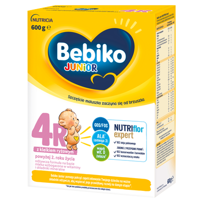 Bebiko Junior 4R Odżywcza formuła na bazie mleka dla dzieci powyżej 2. roku życia 600 g