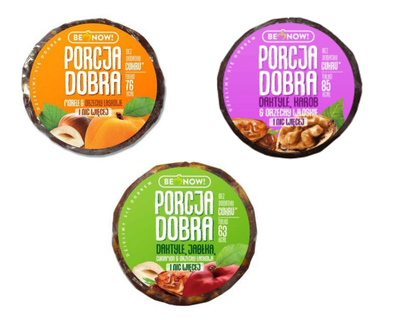 Porcja Dobra krążek różne smaki ZDROWE PRZEKĄSKI ZESTAW 3 x 25 g