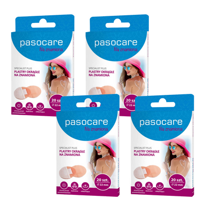 Pasocare Zestaw plastrów okrągłych na znamiona ZESTAW 4 opakowań