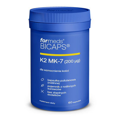 Formeds Bicaps K2 MK-7 200 mcg ZDROWE KOŚCI MIĘŚNIE 60 kapsułek