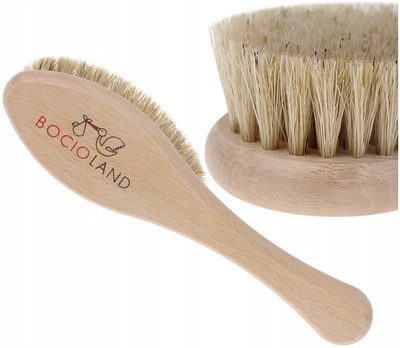 Bocioland szczotka ze szczeciny na ciemieniuchę do masowania