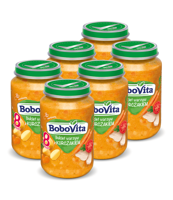 Obiadek dla dzieci BoboVita Bukiet warzyw ze złotym kurczakiem po 8. miesiącu ZESTAW 6x190g