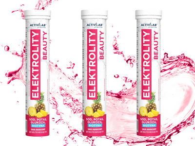 ActivLab Elektrolity Beauty NAWODNIENIE smak ananasowy ZESTAW 3 x 20 tabletek musujących